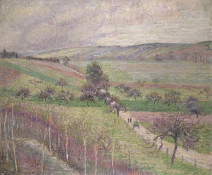 La route de Thierceville, début du printemps, 1893